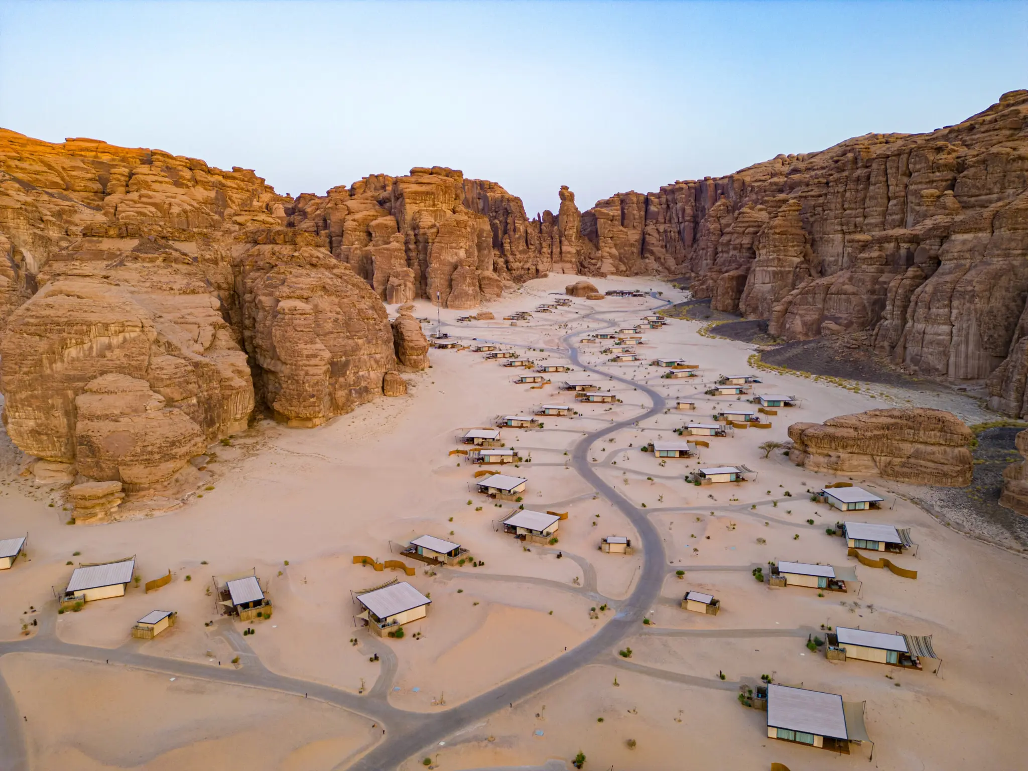 AZULIK AlUla's organic structures rising from the desert landscape