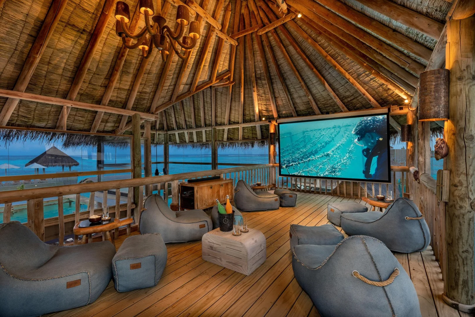 Open-air cinema at Gili Lankanfushi Maldives, North Malé Atoll